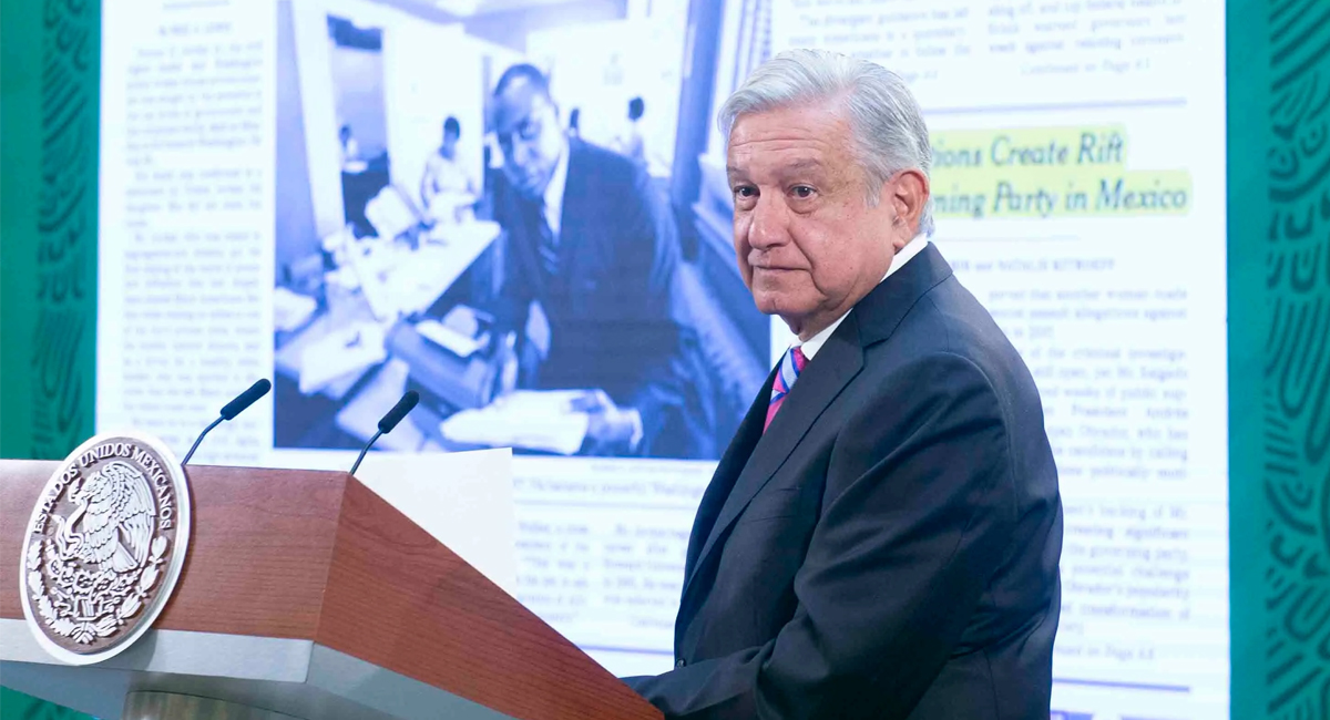 El presidente Andrés Manuel López Obrador criticó al diario NYT en su conferencia matutina