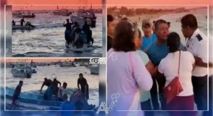 Rescatan a náufragos en Puerto Escondido; flotaban en una hielera