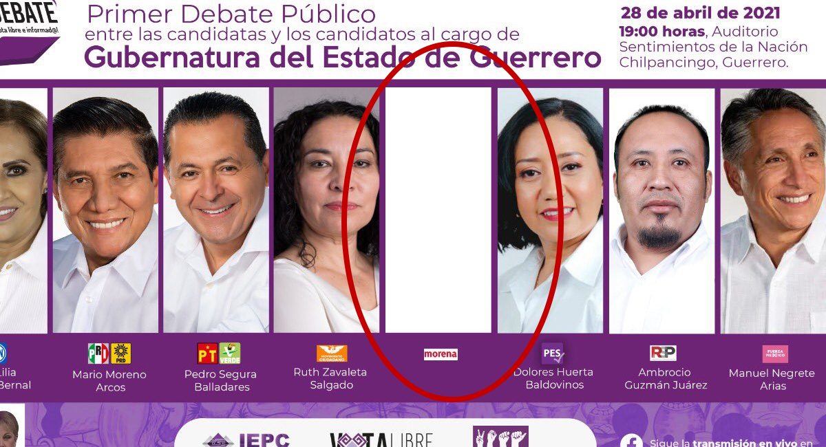 Debate sin representante de Morena en Guerrero